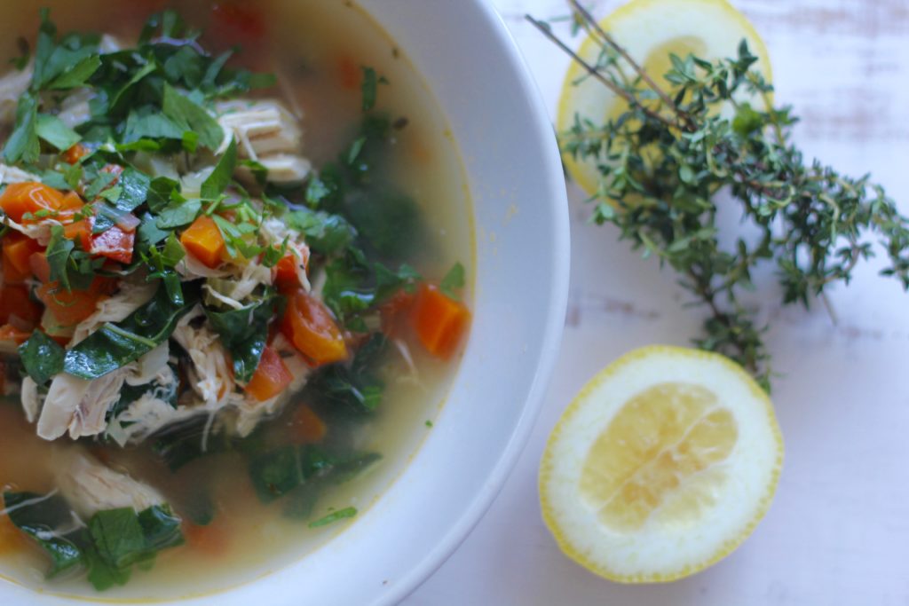 , Nourishing chicken and vegetable soup