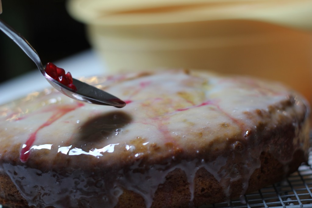 , Yoghurt, pistachio and pomegranate cake