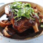 Slow rosted sticky Asian style lamb shoulder