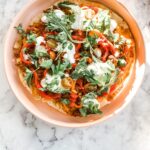 Middle eastern lamb and harissa pizza