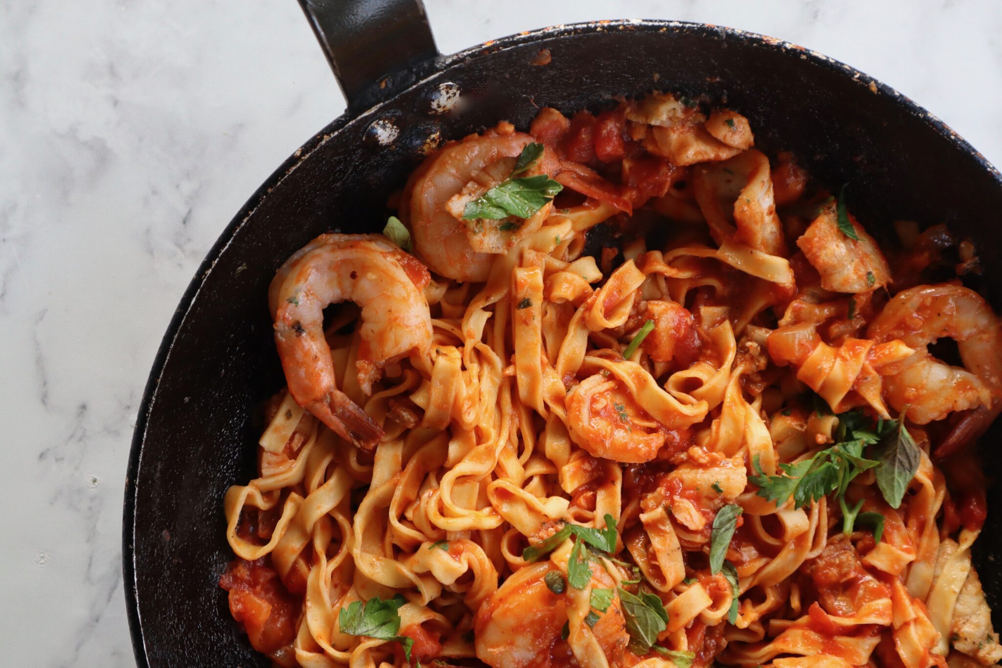 A decadent Seafood Pasta Marinara recipe for you Relish Mama