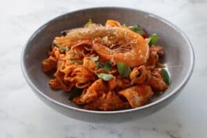 Seafood pasta marinara