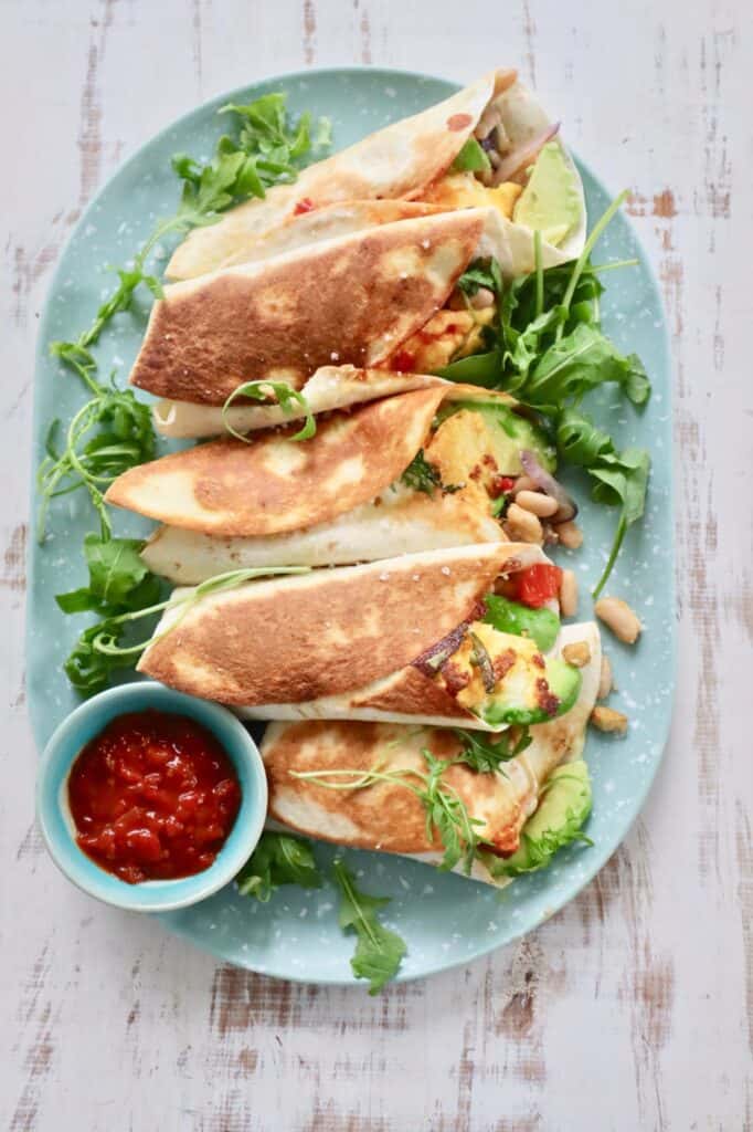 Make ahead breakfast burritos