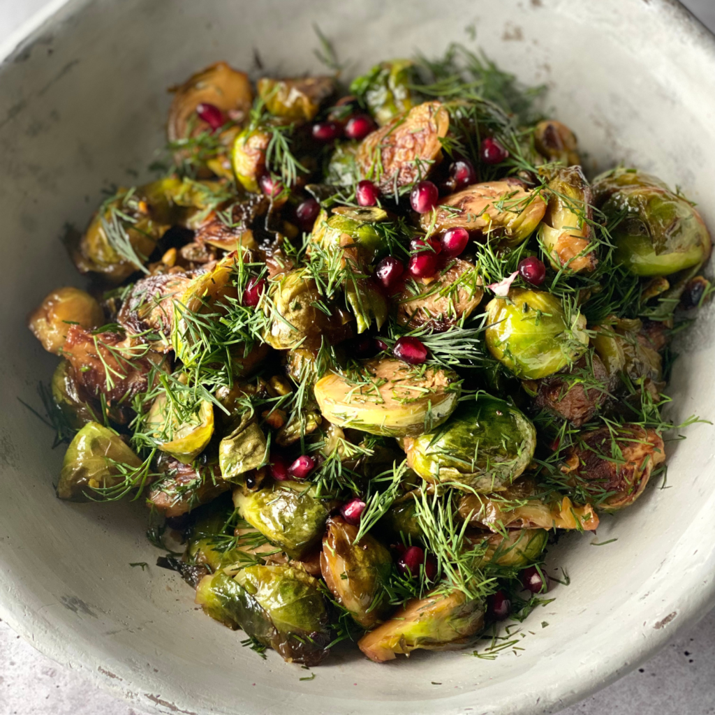 Brussels Sprouts with pomegranate, Beautiful Brussels Sprouts with pomegranate