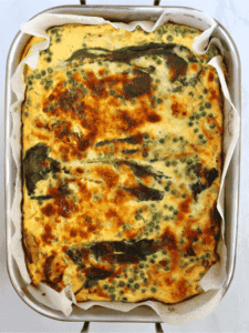 Cauliflower and fennel and silverbeet frittata