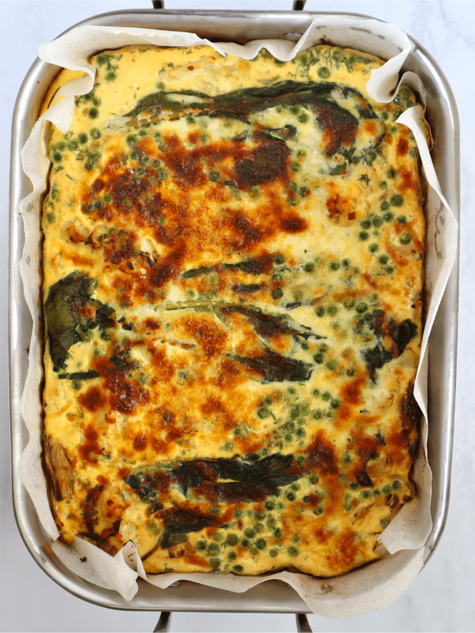 Cauliflower and fennel and silverbeet frittata, Cauliflower and fennel and silverbeet frittata