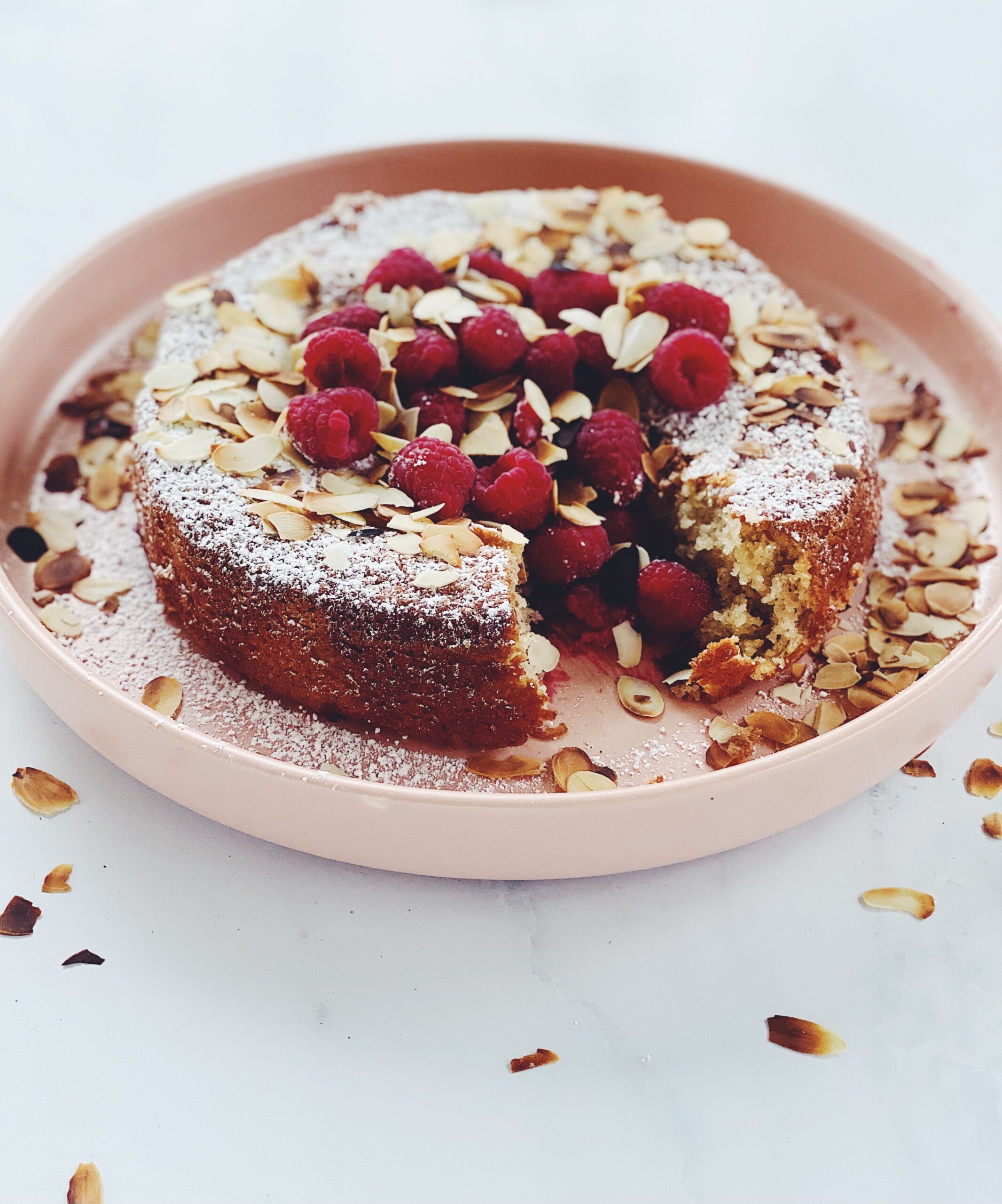 Raspberry,almond and coconut cake by Belinda Jeffery, Raspberry, almond and coconut cake