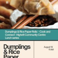 Dumplings & Rice Paper Rolls Cooking Class - Cook and Connect - Highett Community Centre Lunch series