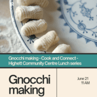 Gnocchi making - Cook and Connect - Highett Community Centre Lunch series
