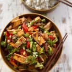 Delicious Healthy Tofu and Vegetable Stir Fry with Miso Sauce