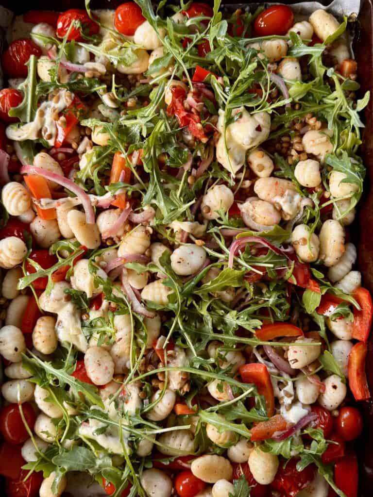 One Pan Warm Gnocchi salad