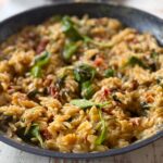 Creamy Tuscan Risoni with Sun-Dried Tomatoes