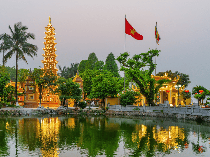 View of the Tran Quoc Pagoda, Hanoi, Vietnam