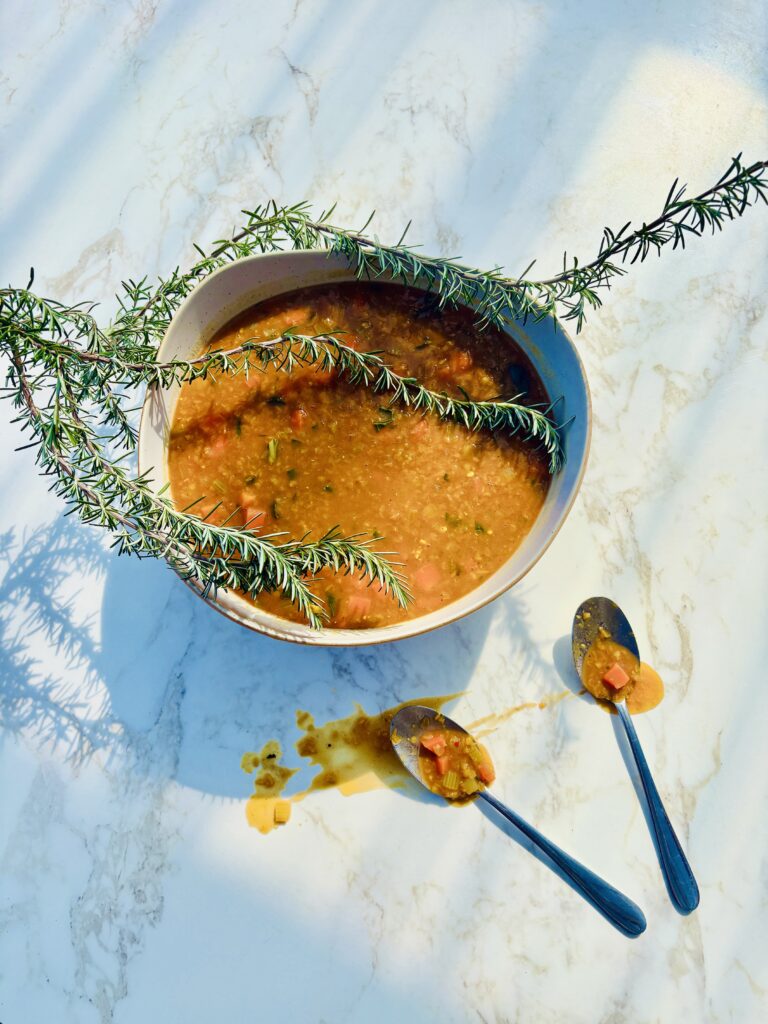 Vegetarian friendly Moroccan Harira soup