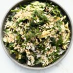 Poached Chicken Quinoa Salad with Charred Broccoli & Lemon Mustard Dressing