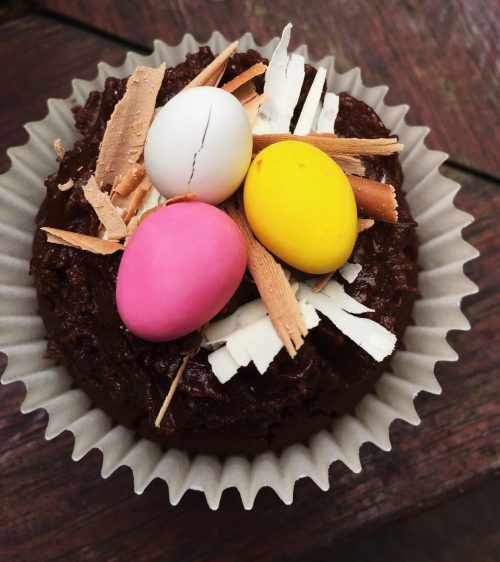 Easter cupcakes with Easter nest