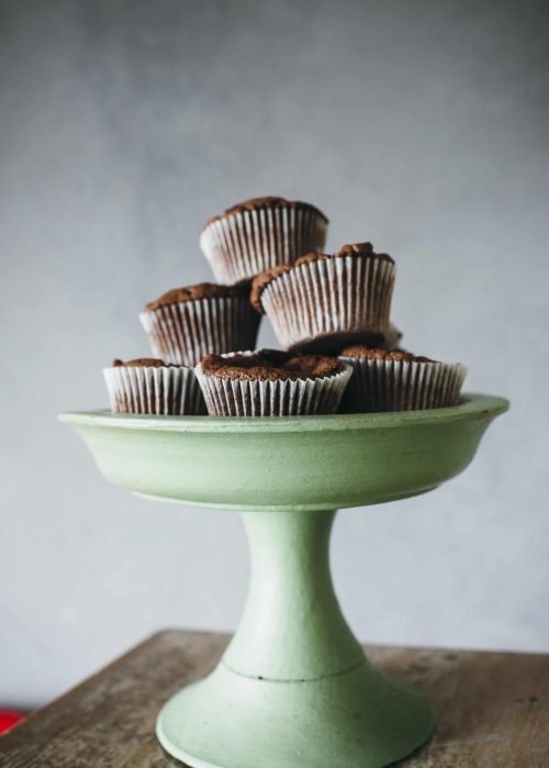 Individual flourless chocolate cakes