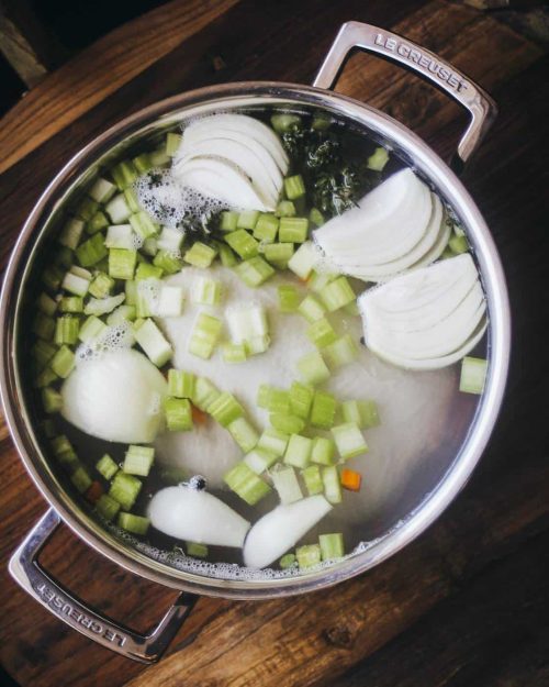 Poached chicken