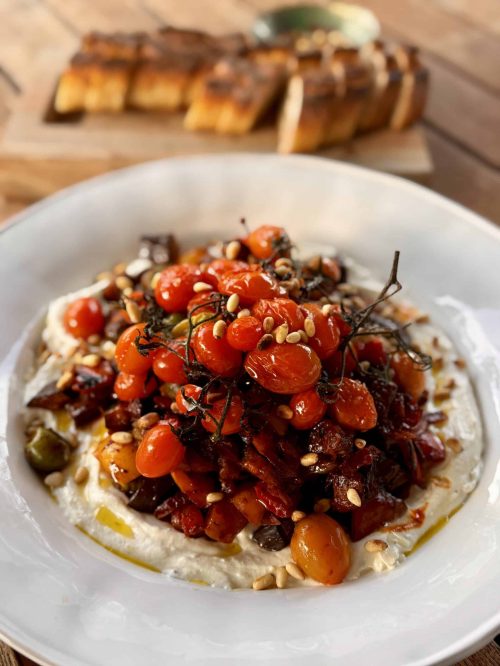 Sicilian Caponata with Whipped Ricotta