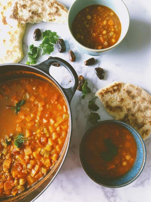 Vegetarian harira soup